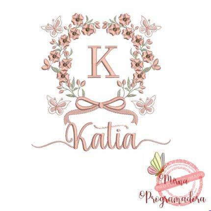 Matriz de Bordado Nome Katia