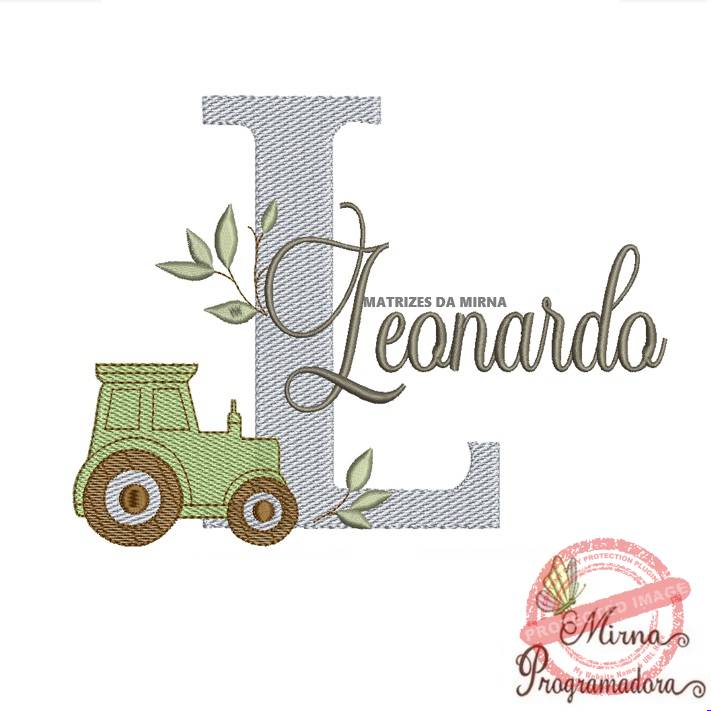matriz de bordado leonardo Matriz de Bordado Nome Leonardo - Imagem 1