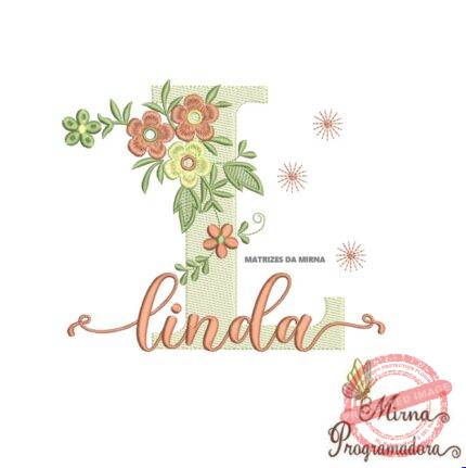 Matriz de Bordado - Nome Linda