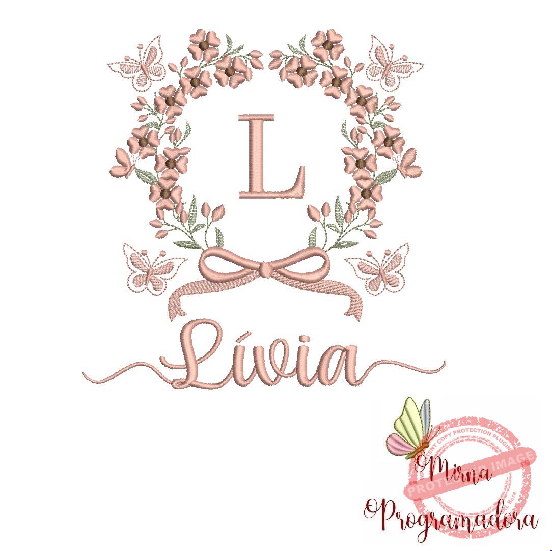 matriz de bordado livia Matriz de Bordado Nome Lívia - Imagem 1