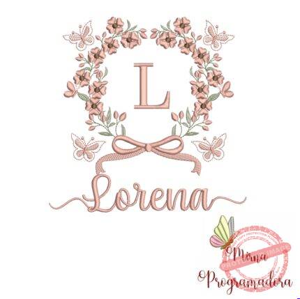 Matriz de Bordado Nome Lorena