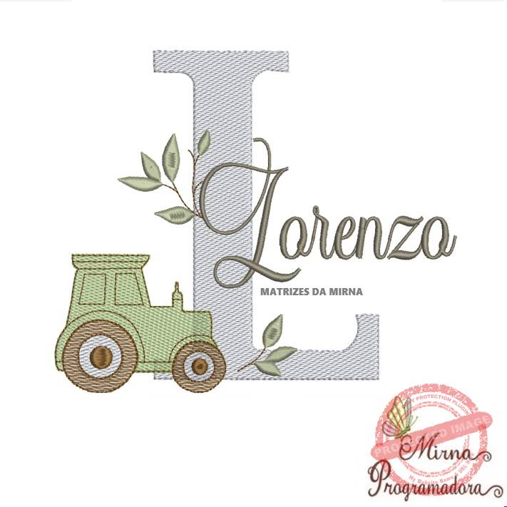 matriz de bordado lorenzo Matriz de Bordado Nome Lorenzo - Imagem 1