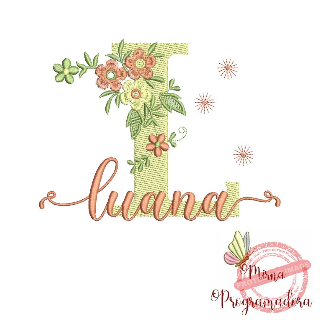 matriz de bordado luana Matriz de Bordado - Nome Luana - Imagem 1
