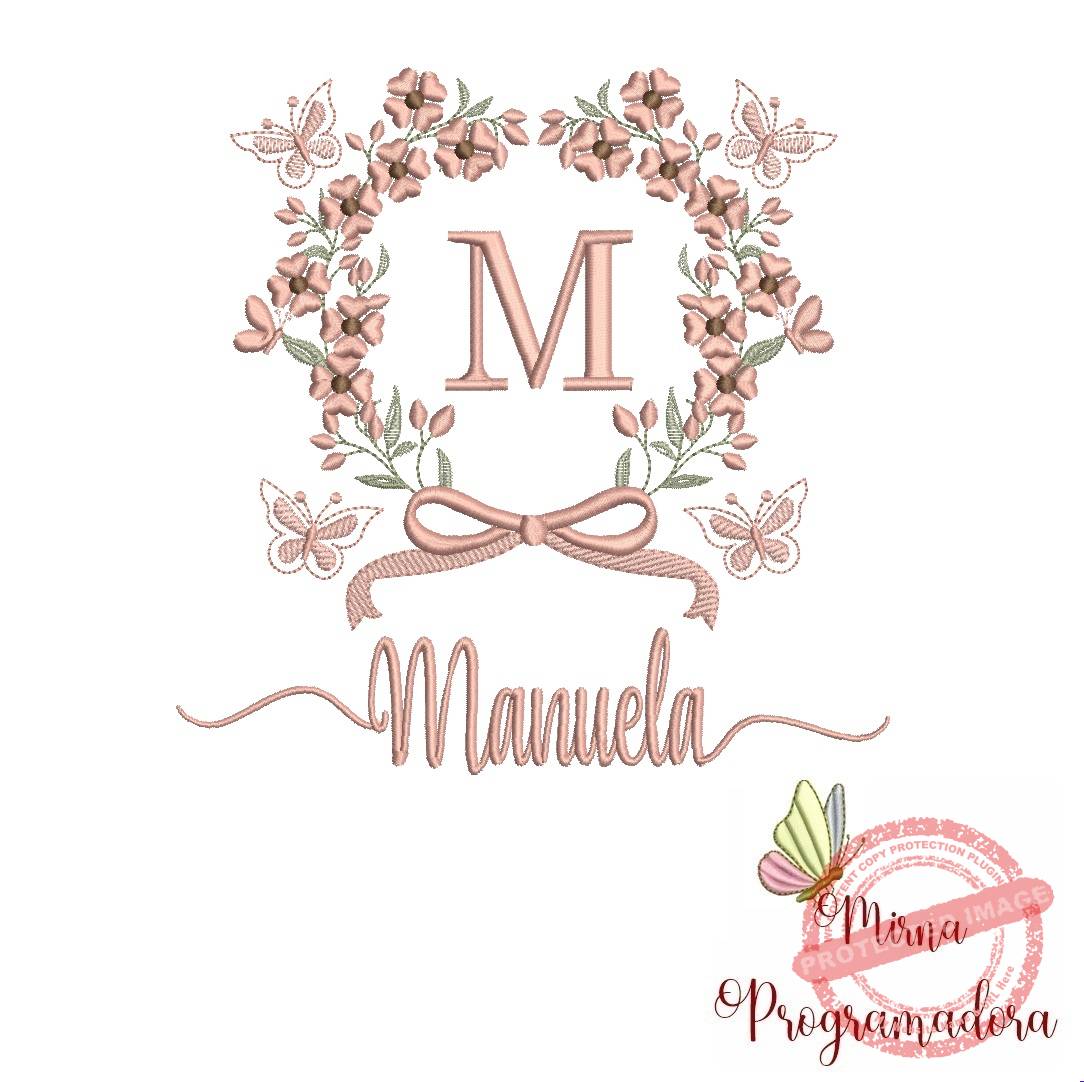 matriz de bordado manuela Matriz de Bordado Nome Manuela - Imagem 1