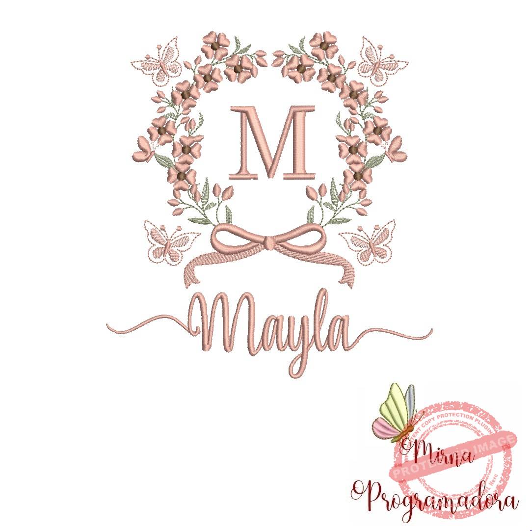 matriz de bordado mayla Matriz de Bordado Nome Mayla - Imagem 1