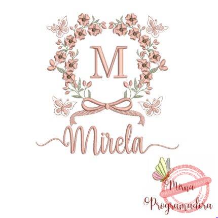 Matriz de Bordado Nome Mirela