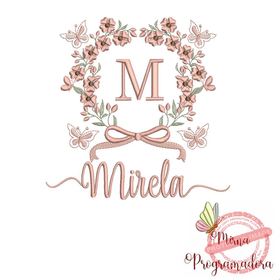 matriz de bordado mirela Matriz de Bordado Nome Mirela - Imagem 1