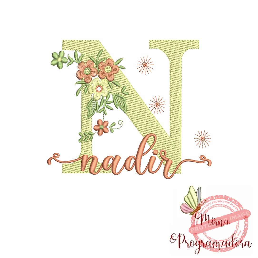 matriz de bordado nadir Matriz de Bordado - Nome Nadir - Imagem 1