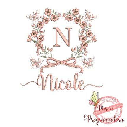 Matriz de Bordado Nome Nicole