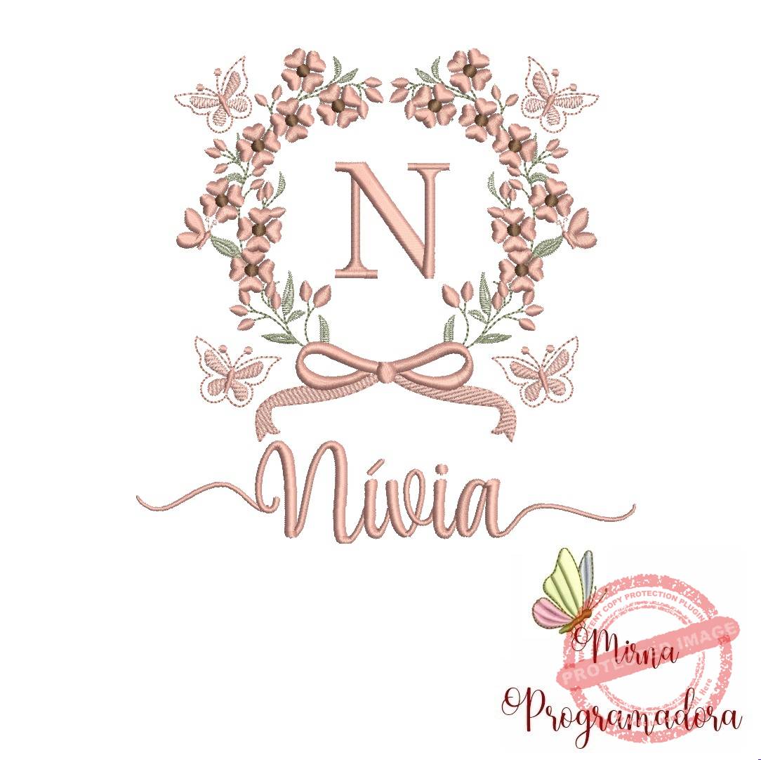 matriz de bordado nivia Matriz de Bordado Nome Nívia - Imagem 1