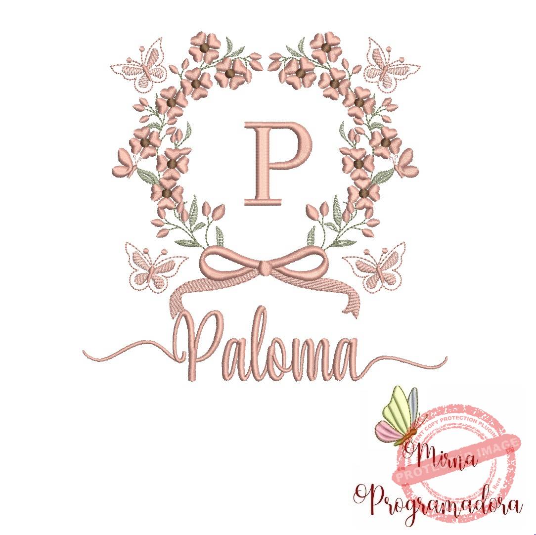 matriz de bordado paloma Matriz de Bordado Nome Paloma - Imagem 1
