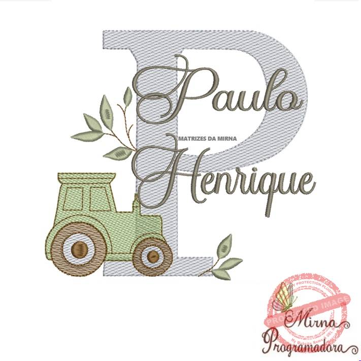 matriz de bordado paulo henrique Matriz de Bordado Nome Paulo Henrique - Imagem 1