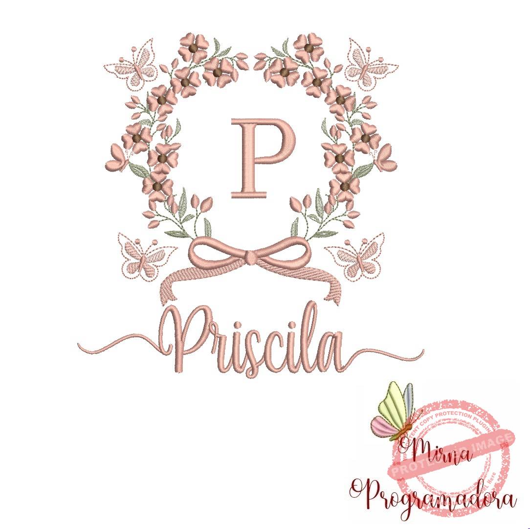matriz de bordado priscila Matriz de Bordado Nome Priscila - Imagem 1