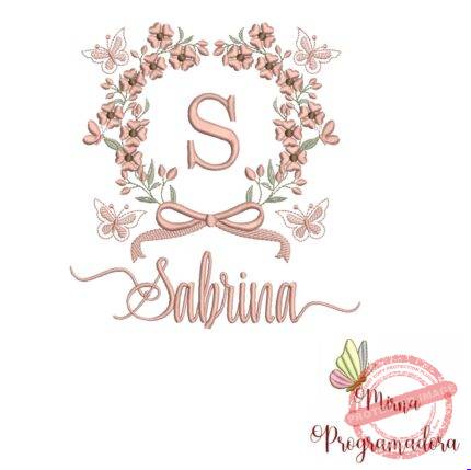 Matriz de Bordado Nome Sabrina