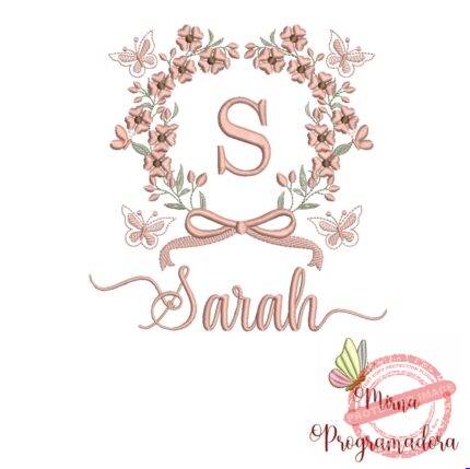 Matriz de Bordado Nome Sarah