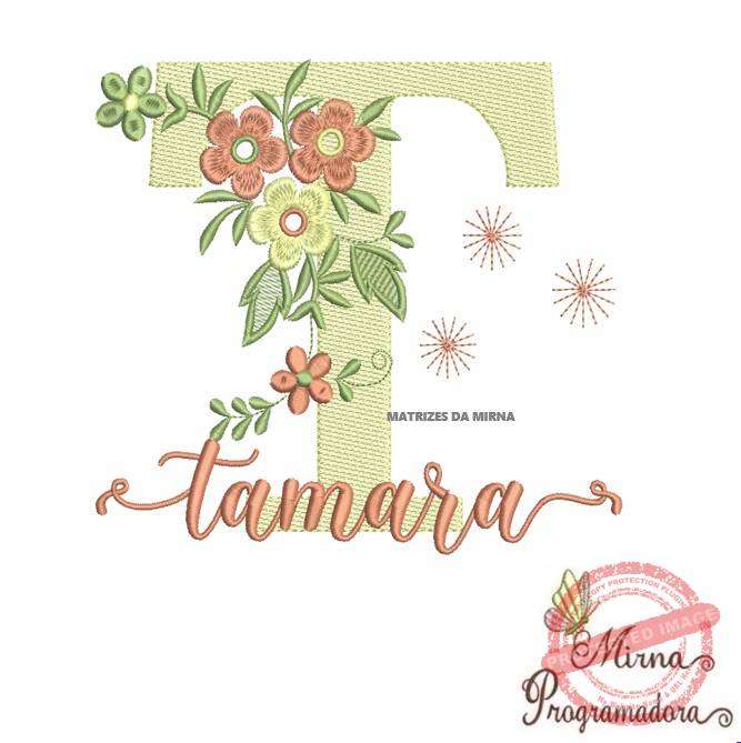 matriz de bordado tamara Matriz de Bordado - Nome Tamara - Imagem 1