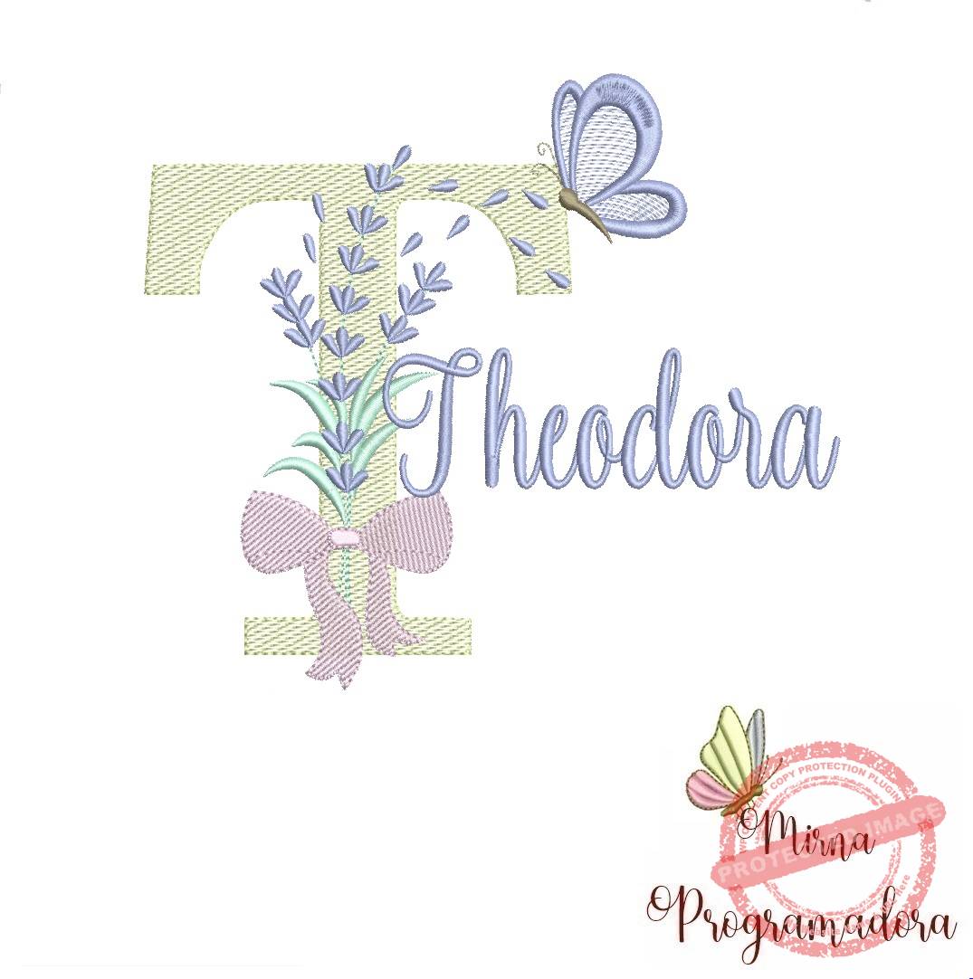 matriz de bordado theodora Matriz de Bordado - Nome Theodora - Imagem 1