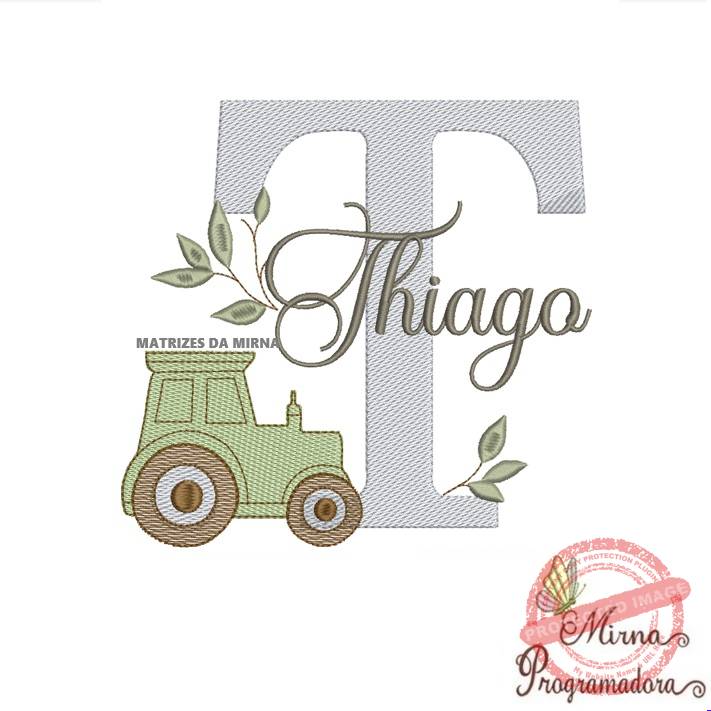 matriz de bordado thiago Matriz de Bordado Nome Thiago - Imagem 1