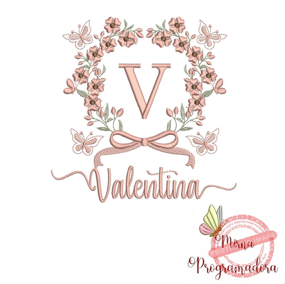 matriz de bordado valentina Matriz de Bordado Nome Valentina - Imagem 1