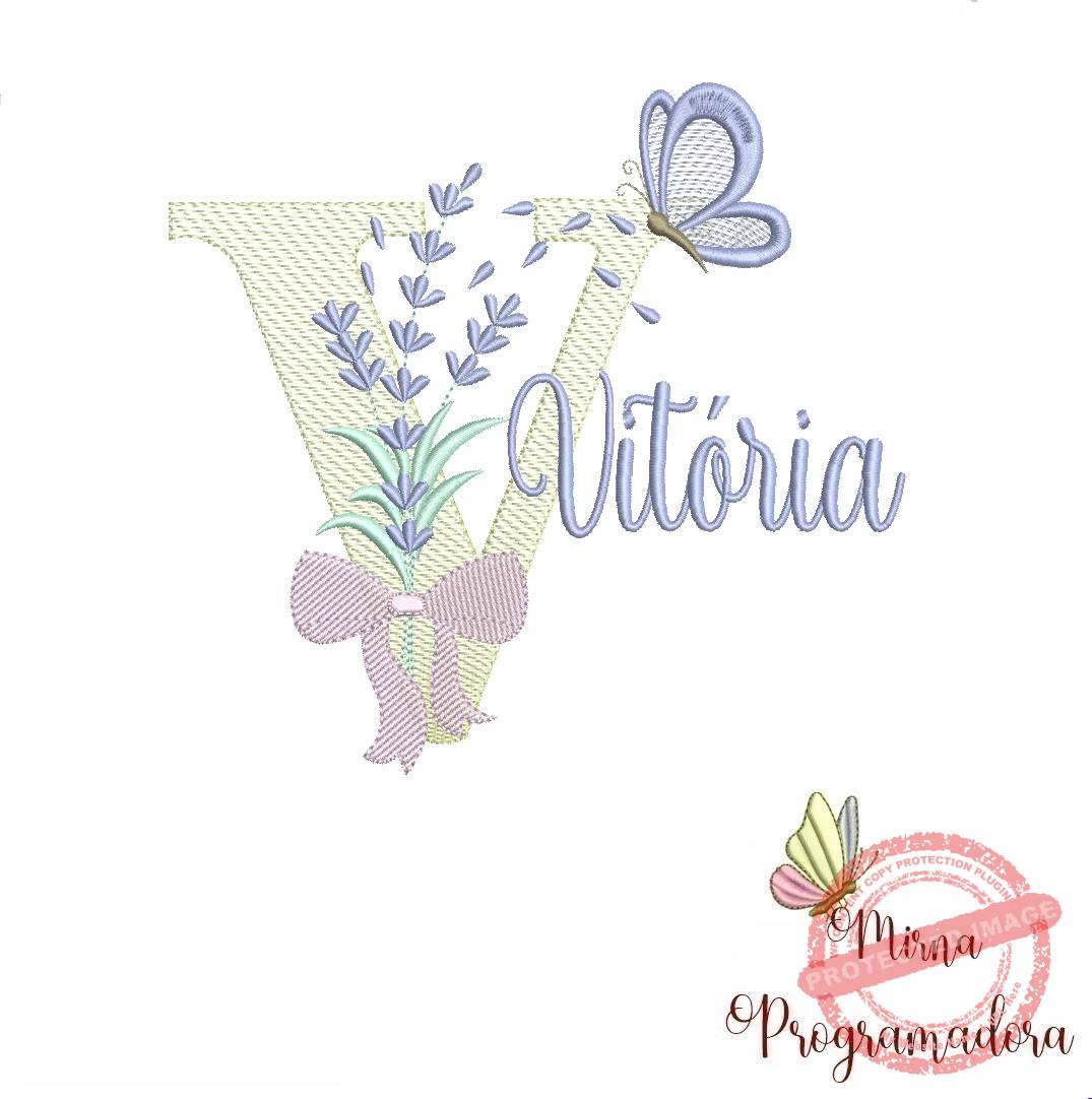 matriz de bordado vitoria Matriz de Bordado - Nome Vitória - Imagem 1