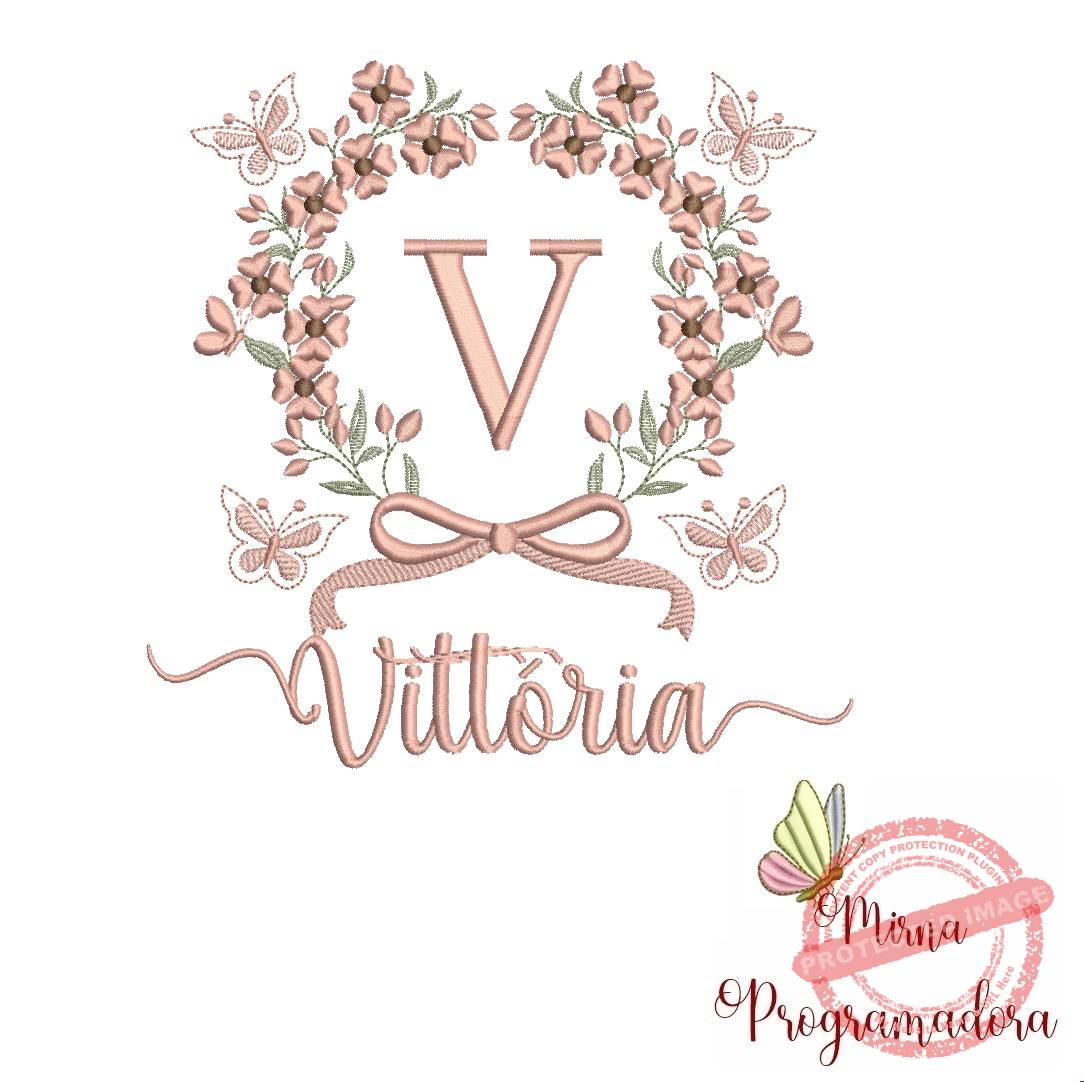 matriz de bordado vittoria Matriz de Bordado Nome Vittória - Imagem 1