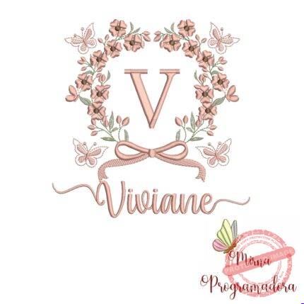 Matriz de Bordado Nome Viviane