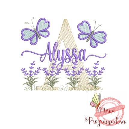 Matriz de Bordado Jardim Lavanda Alyssa