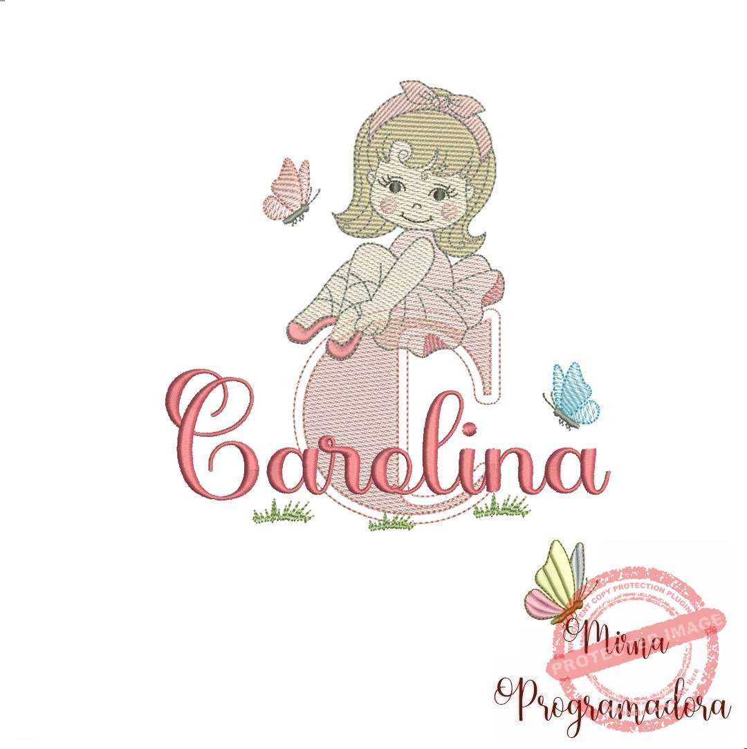 matriz de bordado carolina Matriz de Bordado Carolina bailarina - Imagem 1