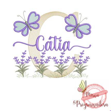 Matriz de Bordado Jardim Lavanda Cátia
