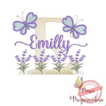 Matriz de Bordado Jardim Lavanda Emilly