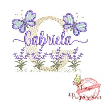 Matriz de Bordado Jardim Lavanda Gabriela