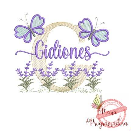 Matriz de Bordado Jardim Lavanda Gidiones