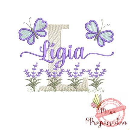 Matriz de Bordado Jardim Lavanda Lígia