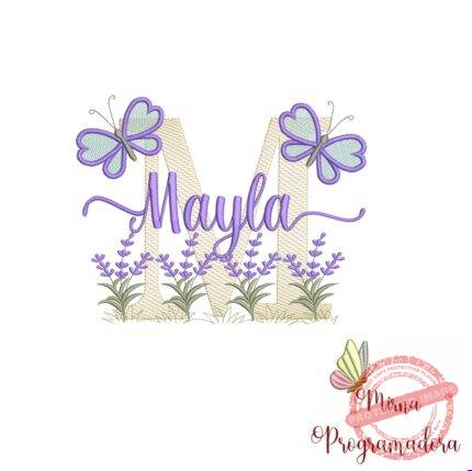 Matriz de Bordado Jardim Lavanda Mayla