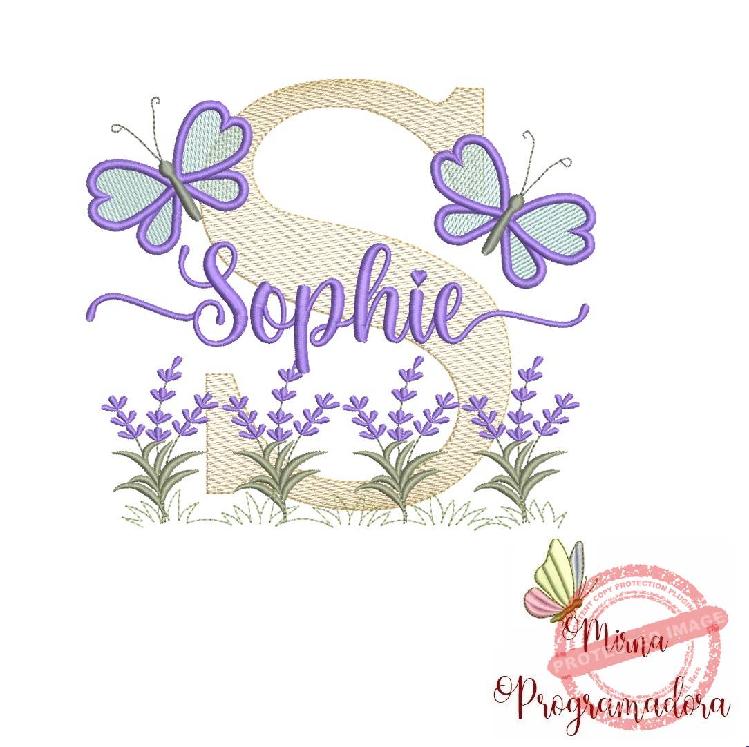 matriz de bordado sophie Matriz de Bordado Jardim Lavanda Sophie - Imagem 1