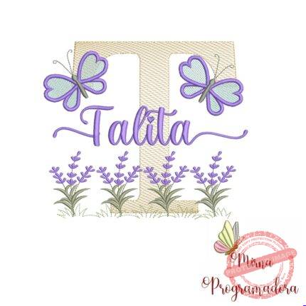 Matriz de Bordado Jardim Lavanda Talita