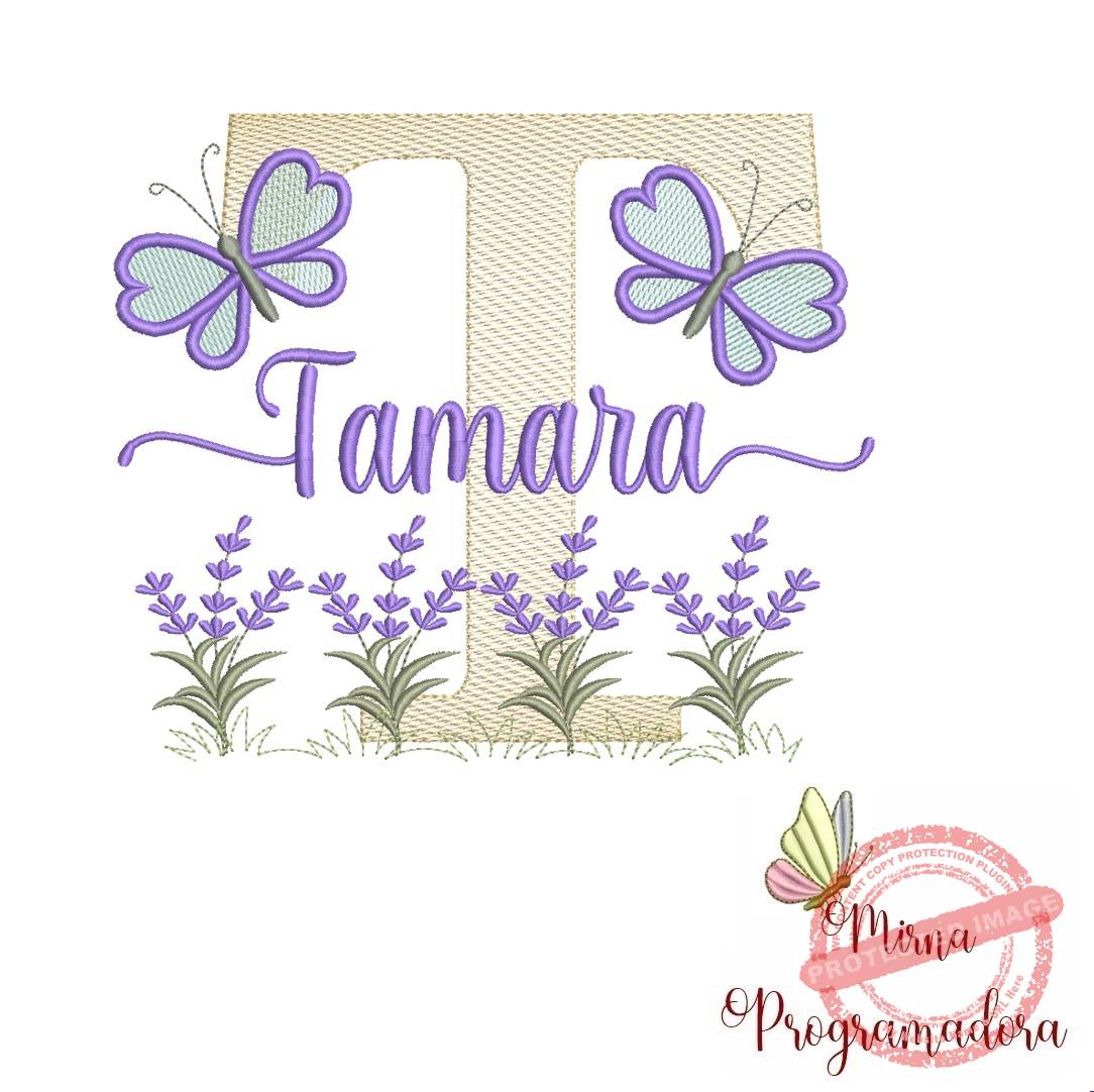 matriz de bordado tamara Matriz de Bordado Jardim Lavanda Tamara - Imagem 1