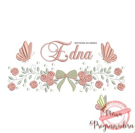 Matriz de Bordado nome Edna