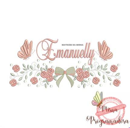 Matriz de Bordado nome Emanuelly