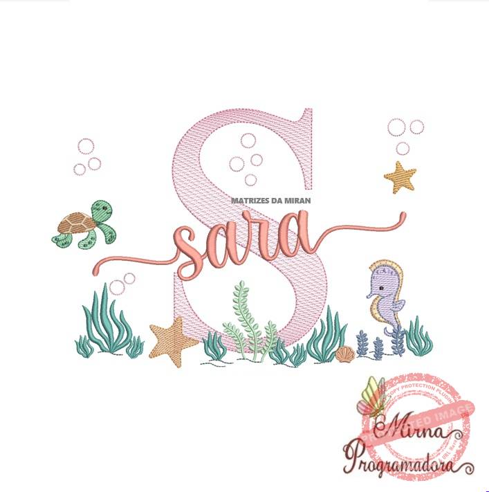 matriz de bordado-fundo do mar-sara Matriz de Bordado Fundo do Mar Sara - Imagem 1