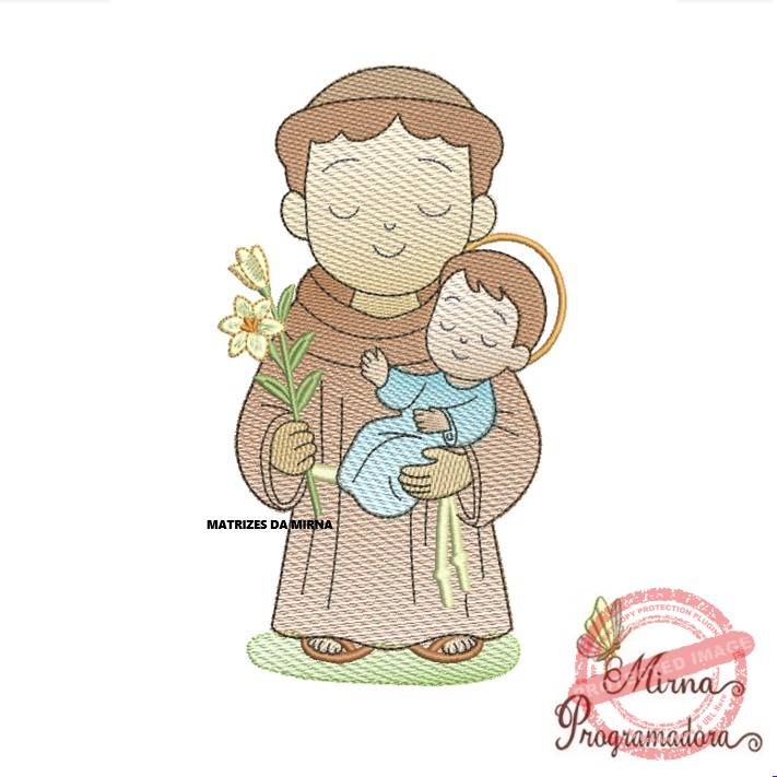 matriz de bordado santo antonio Matriz de Bordado Santinho Antônio - Imagem 1