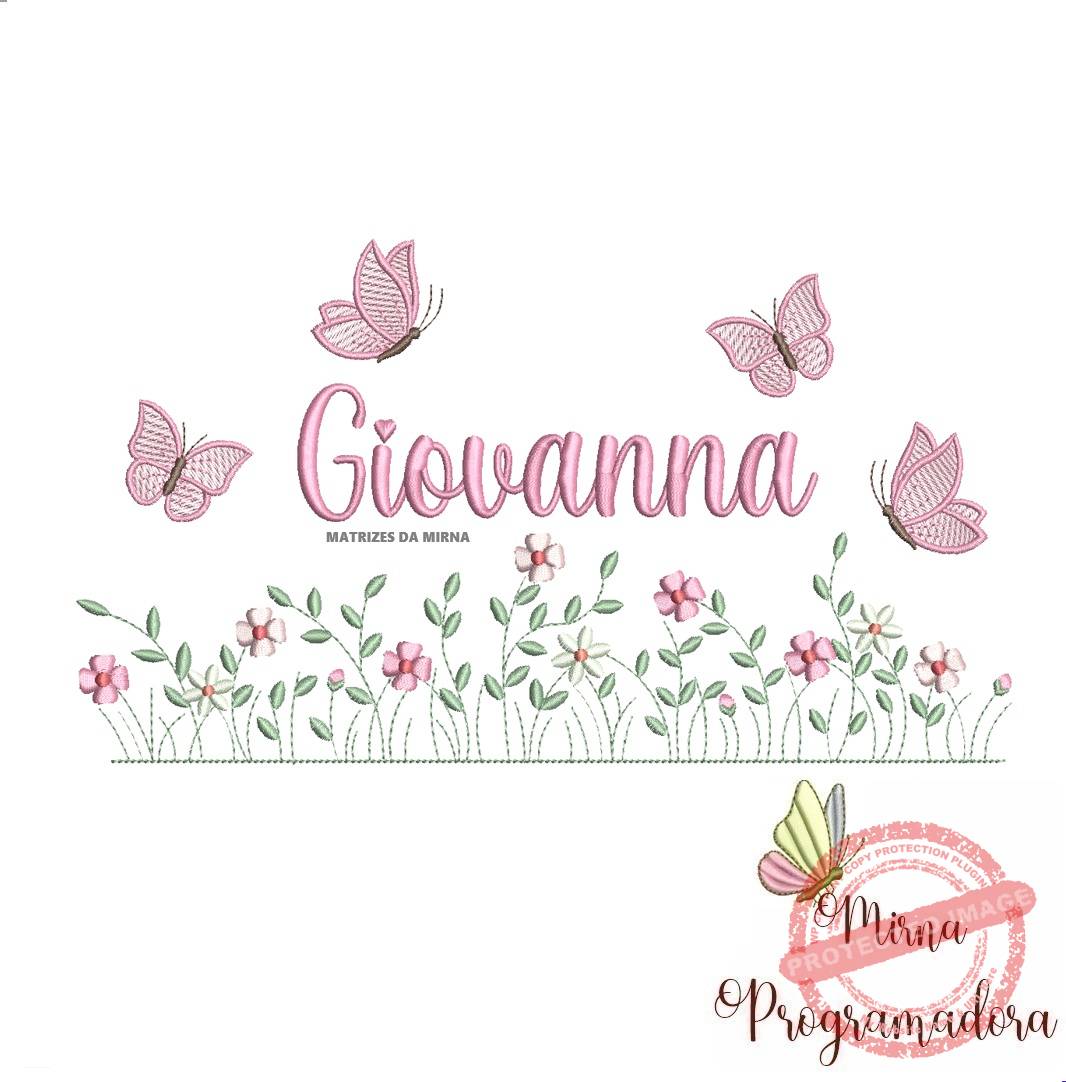 matriz de bordado jardim flores giovanna matriz de bordado Giovanna - Imagem 1