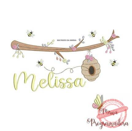 Matriz de Bordado - Melissa (fazemos Qualquer Nome)