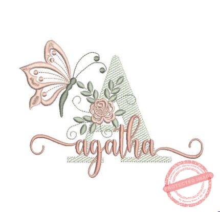 Matriz de Bordado - Agatha(fazemos Qualquer Nome)
