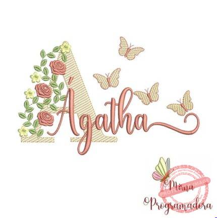 Matriz de Bordado - Agatha (fazemos Qualquer Nome)