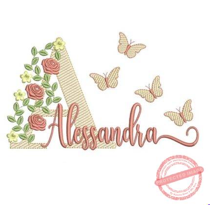 Matriz de Bordado - Alessandra (fazemos Qualquer Nome)