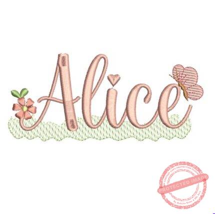 Matriz de Bordado - Alice (fazemos Qualquer Nome)
