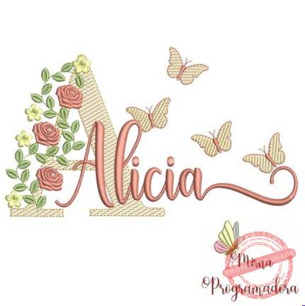 Matriz de Bordado - Alicia (fazemos Qualquer Nome)
