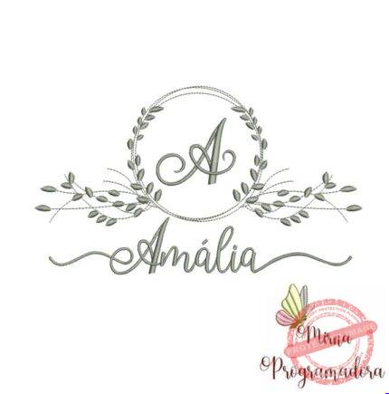 Matriz de Bordado Amalia (fazemos Qualquer Nome)