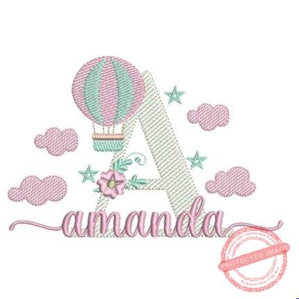 Matriz de Bordado - Amanda (fazemos Qualquer Nome)